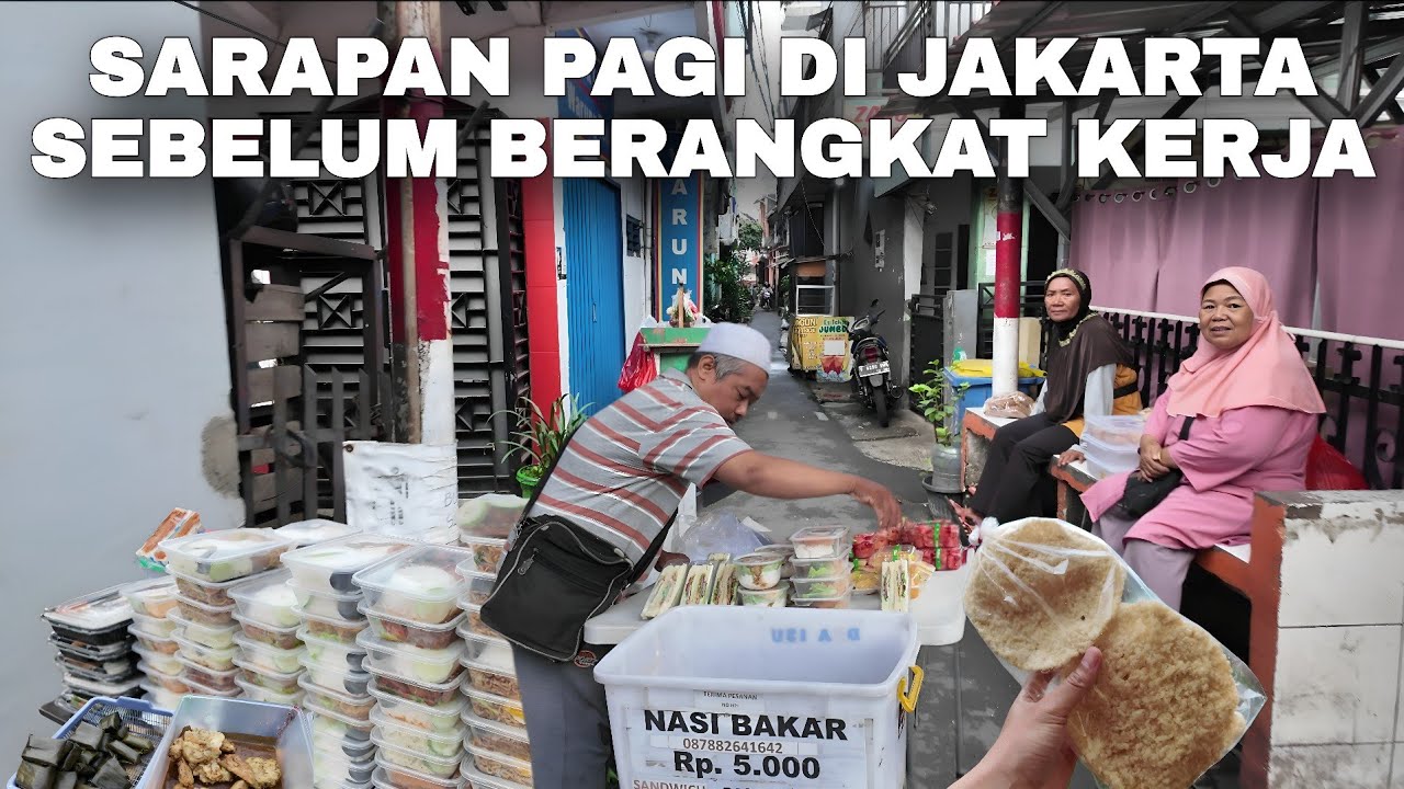 Sarapan Pagi Di Jakarta Sebelum Berangkat Kerja | Makanan Jalanan 