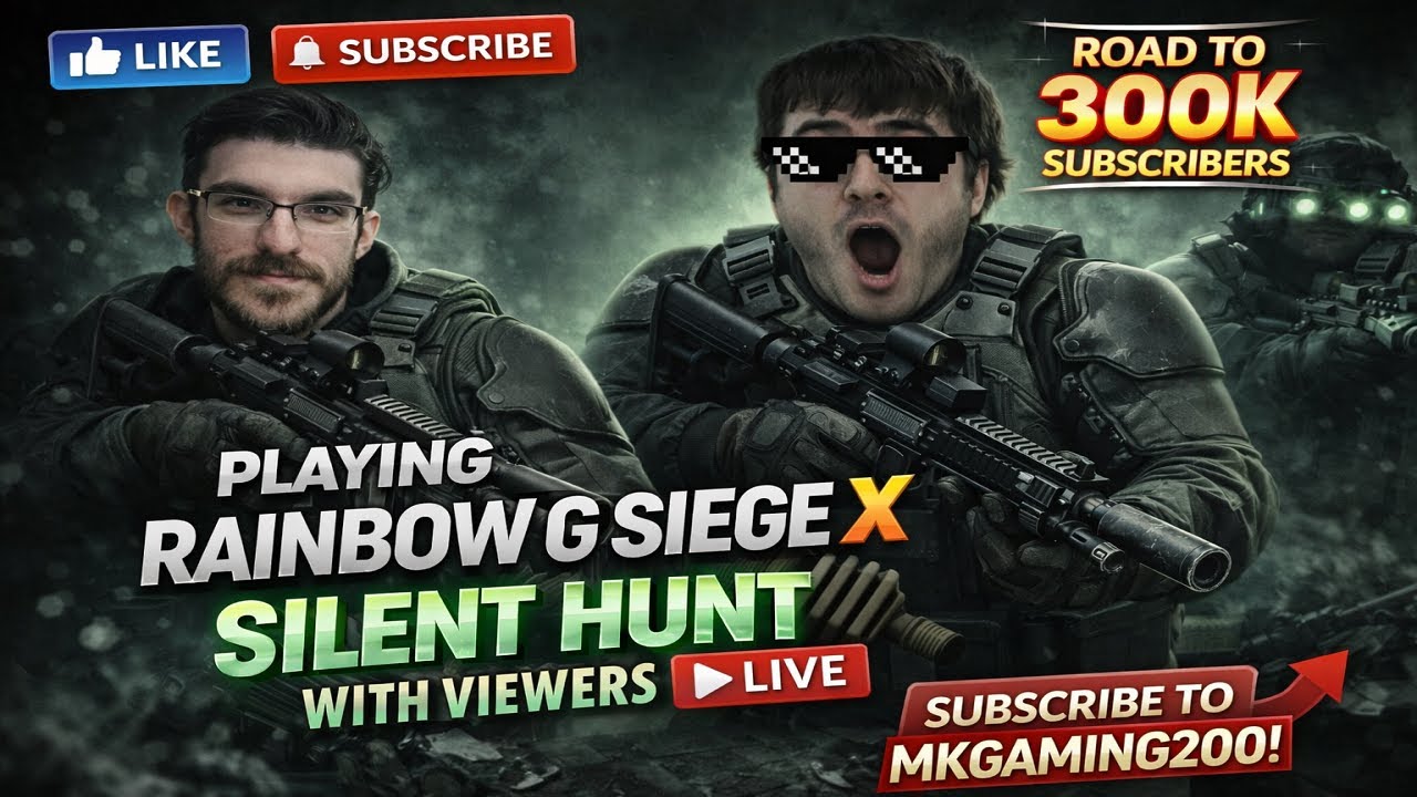 🔴 PLAYING RAINBOW SIX SIEGE X SILENT HUNT WITH VIEWERS LIVE! ROAD TO ...