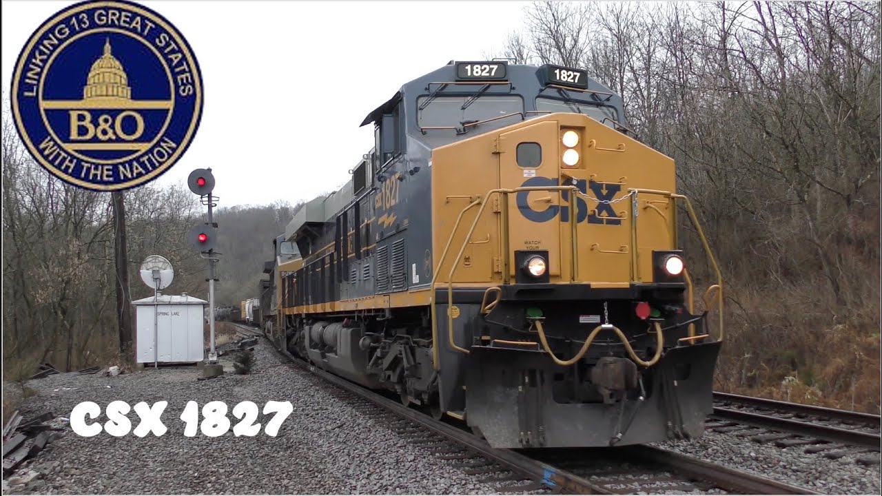 CSX 1827 Baltimore and Ohio Heritage Unit Leading YouTube