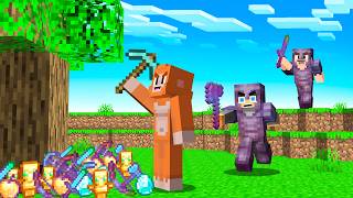 Minecraft Hunters vs Speedrunner, but Leaves Drop OP Loot