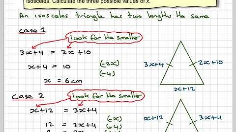 Forming equations using isosceles triangles from three sticks