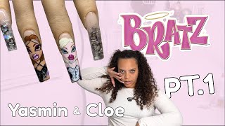 Drawing BRATZ on Nails PT. 1 | Trying Complexion Collection by Nailz by Dev
