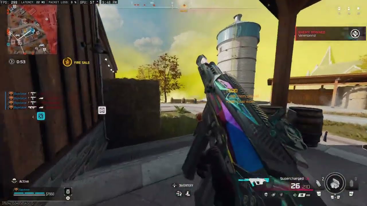 Heavens Hollow solo quads win (1vs8) game ending