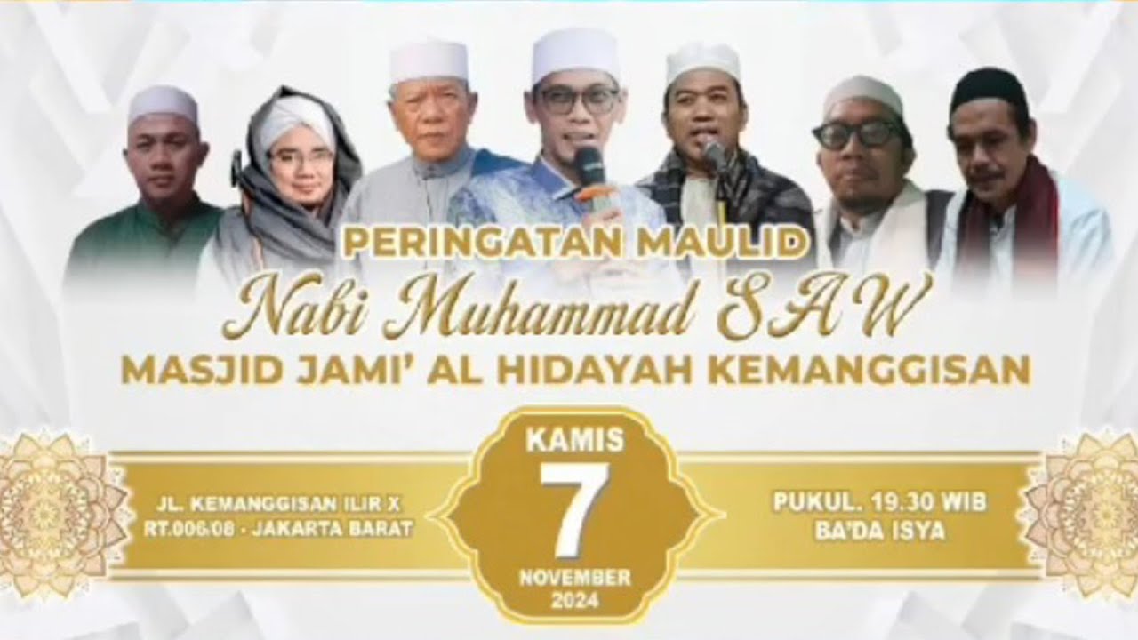 PERINGATAN MAULID NABI MUHAMMAD SAW 1446 H ( RAWI BARZANJI ) MASJID JAMI ALHIDAYAH - KEMANGGISAN
