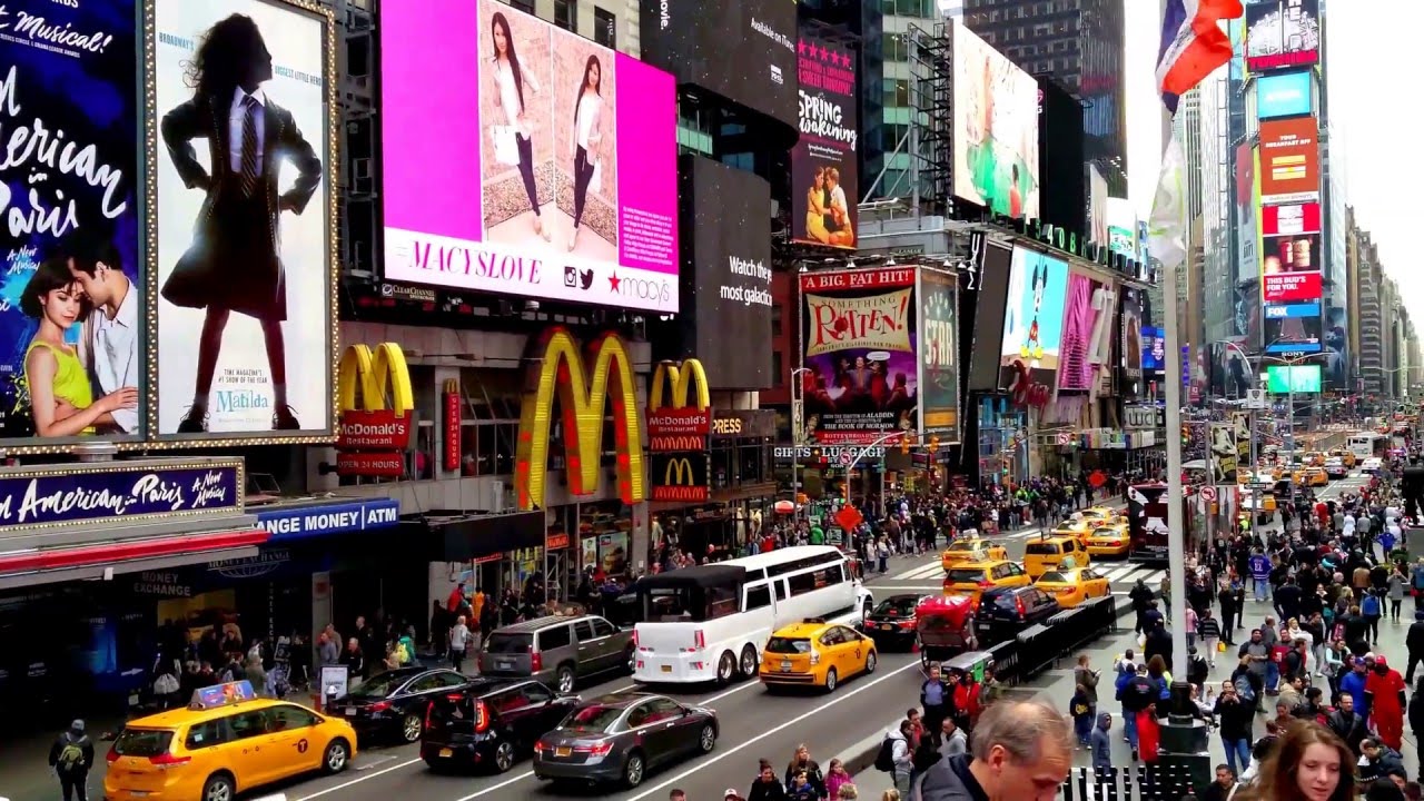 Times Square, New York City. April 6, 2016 - YouTube