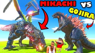 GOJIRA vs MIKACHI and MECHA GORO SHINCHAN and CHOP in ANIMAL REVOLT BATTLE SIMULATOR