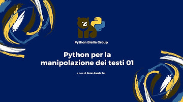 Manipolazione dei testi - 01 Introduzione ed espressioni regolari