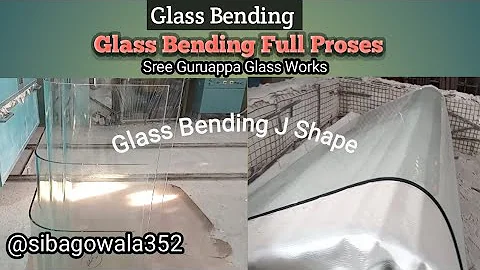 How to bend glass | make a glass bending, j shape |glass bending manufacturing @sibagowala352