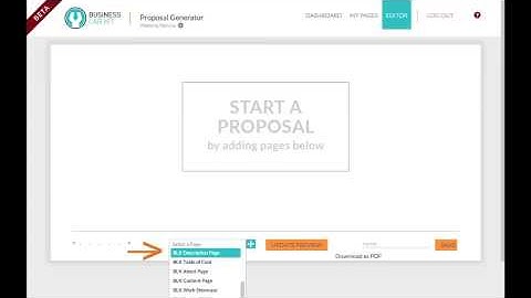 Proposal Generator Tutorial