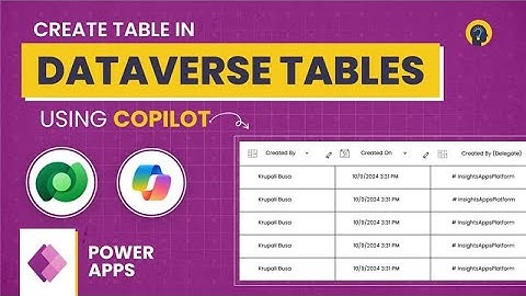 Create Dataverse Table Using Microsoft Copilot | PowerApps #dataverse