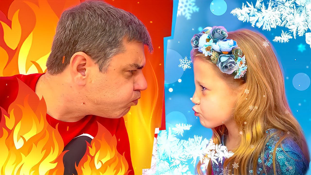 Nastya learns to joke with dad