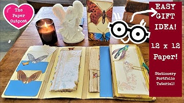 MAKE an EASY GIFT from a 12 x 12 Scrapbook Paper! Step by Step Tutorial! The Paper Outpost!