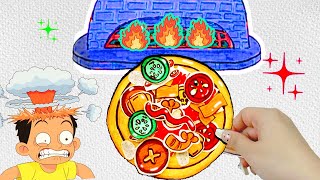 Indulge in Mukkbang ASMR Paper Pizza Delight #asmr #diy #school #papercraft #mukbang #food