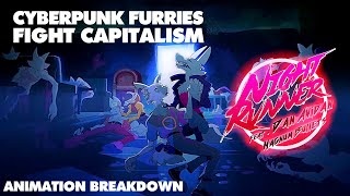 Kickass Cyberpunk Furries || animation breakdown: Night Runner - Magnum Bullets (feat. Dan Avidan)