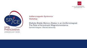 Talks - Antiferromagnetic Spintronics - Dominik Kriegner, Charles University