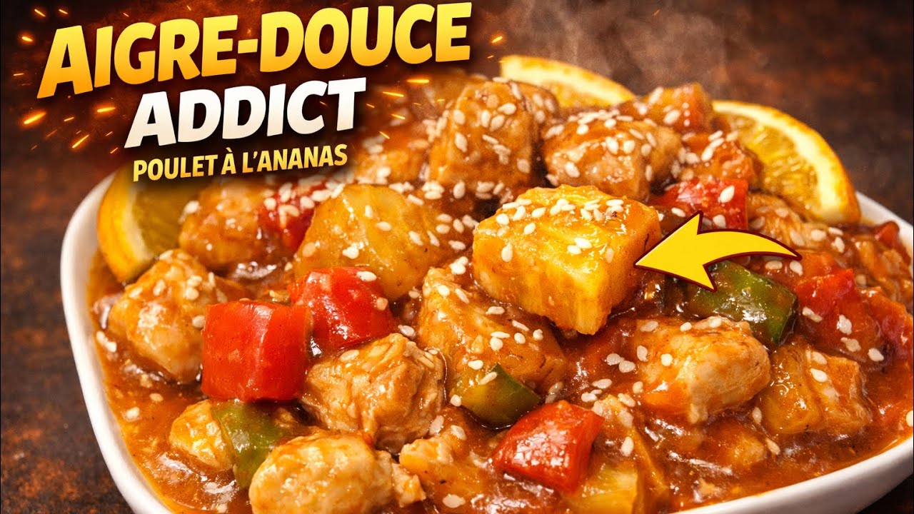 ⭐️ Le poulet aigre-douce EXACTEMENT comme au restaurant chinois
