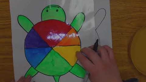 How to Draw a Color Wheel Turtle - 1st Grade ~ Distance Learning