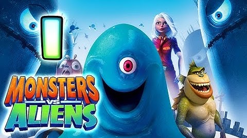 Monsters VS Aliens Walkthrough Part 1 (PS3, X360, Wii, PS2) ~ Ginormica Level 1