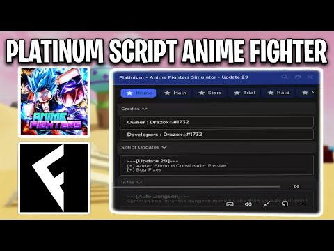 Anime Fighters Simulator Mobile Script Platinium - AutoFarm