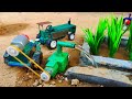 Diy submersible tractor motor machine | water pump | cow shed with mini clay house | science project
