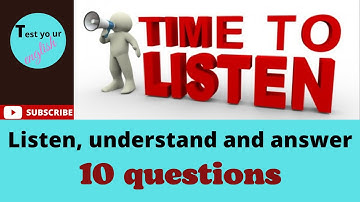 📢 LISTEN THE AUDIO AND ANSWER THE QUESTIONS! ENGLISH TEST!