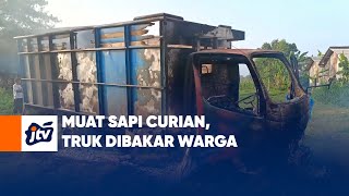 Muat Sapi Curian, Truk Dibakar Warga