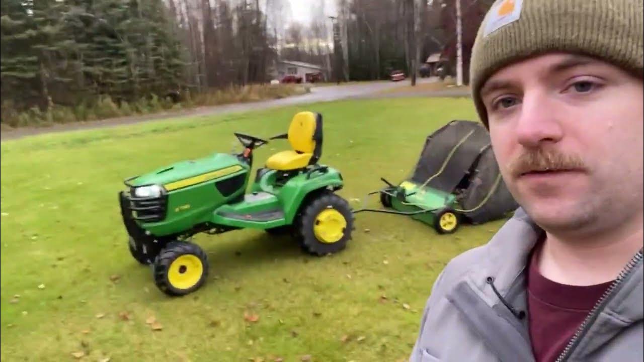 Can The John Deere Yard Sweeper Pick Up Wet Leaves? YouTube