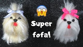 Como fazer cachorrinha de lã com tampinha de desodorante | Pricity