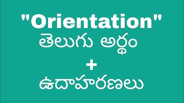 Orientation meaning in telugu with examples | Orientation తెలుగు లో అర్థం #meaningintelugu