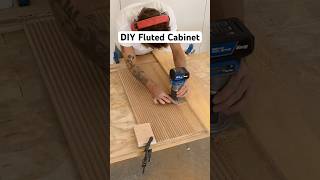 How I built a #diy bathroom vanity with #fluted door and drawers!! #maker #woodworking