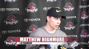 2018 IceHogs Exit Interview: Matthew Highmore