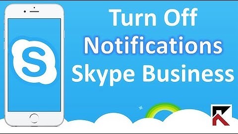 How To Turn Off Skype Business Notifications iPhone