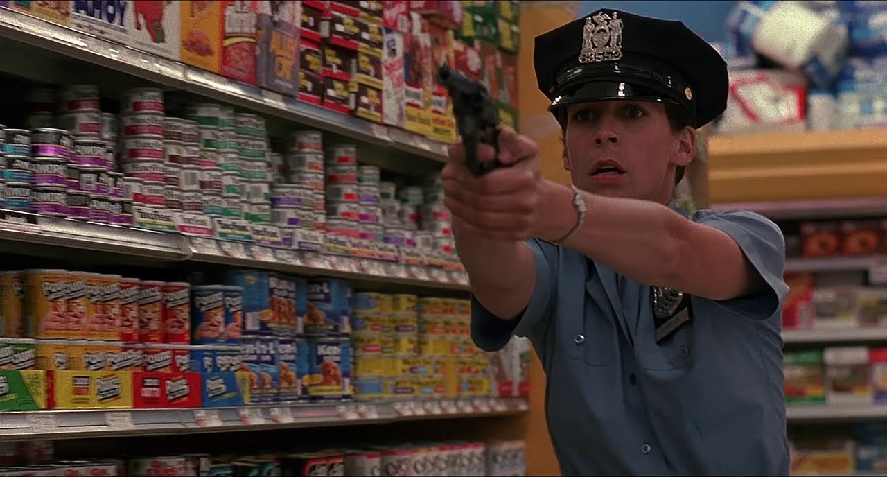 Download Movie "Blue Steel" (1990) Grocery store shooting scene.