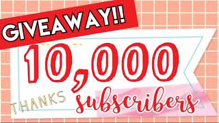 GIVEAWAY!! Happy 10,000 Subscribers!| Myra Mica| #myramica10k