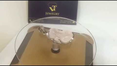 Mặt dây chuyền tỳ hưu thạch anh hồng tự nhiên bọc bạc mạ vàng trắng