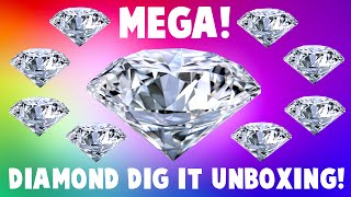 MEGA Diamond Dig It Unboxing! I Open 10 Boxes of Diamond Surprise Boxes!