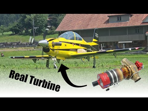 PC 21 xl Sebart King Tech K45TP Turbo Prop - RC Airplane with real Turbine