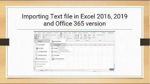 How to Import Text file in Excel 2016, 2019 and Office 365  version