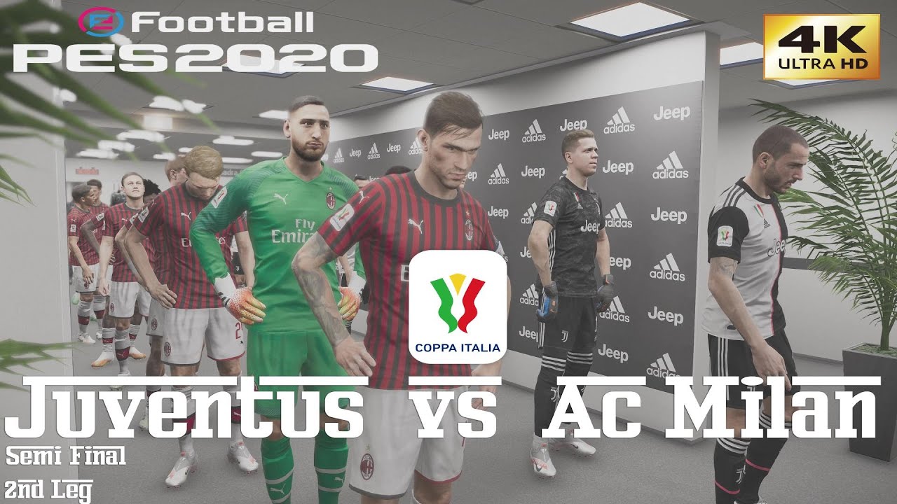 PES 2020 (PC) Juventus vs AC Milan | REALISTIC COPPA ITALIA SEMI