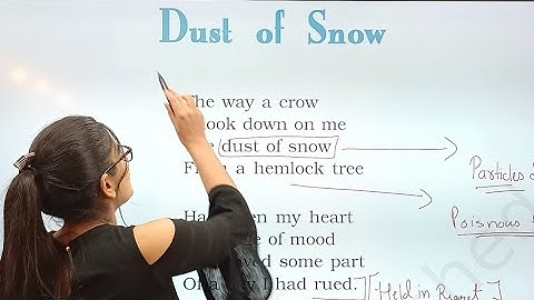 Dust of snow class 10 in hindi