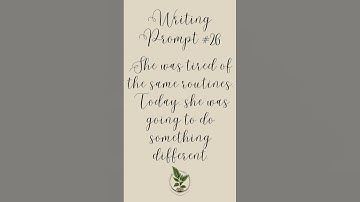 Writing Prompt #26 [30 Days of Writing Prompts]