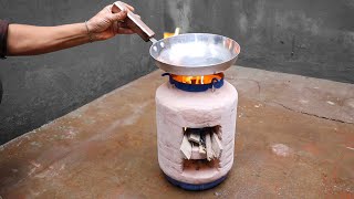 Making an Amazing Mini Cement Stove