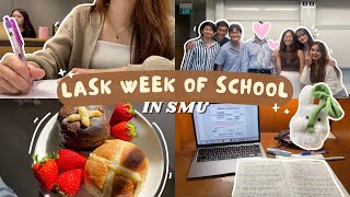 SMU VLOG 🍰: last week of y1s2, project presentations, cafe hopping, studying 🍓❀༉‧₊˚.