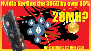 Dont Buy A 3060 For Mining Ethereum Nvidia Is Nerfing It Hard Over 50% Hashrate drop From 3060TI
