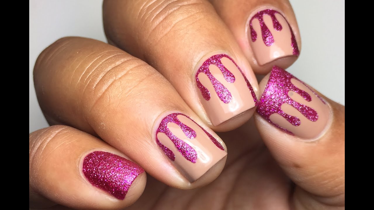 Easy Nail Art: Dripping Stencil (Halloween Tutorial) - YouTube