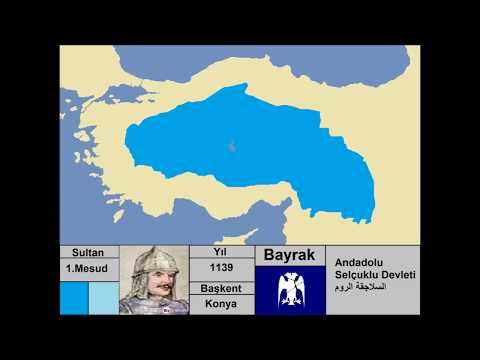 Anadolu Selçuklu Devleti Kuruluştan Yıkılışa (1077-1243)-1308.(Harita)