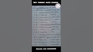 set theory math symbol #class- 11and 12 #math formula #shortvideo