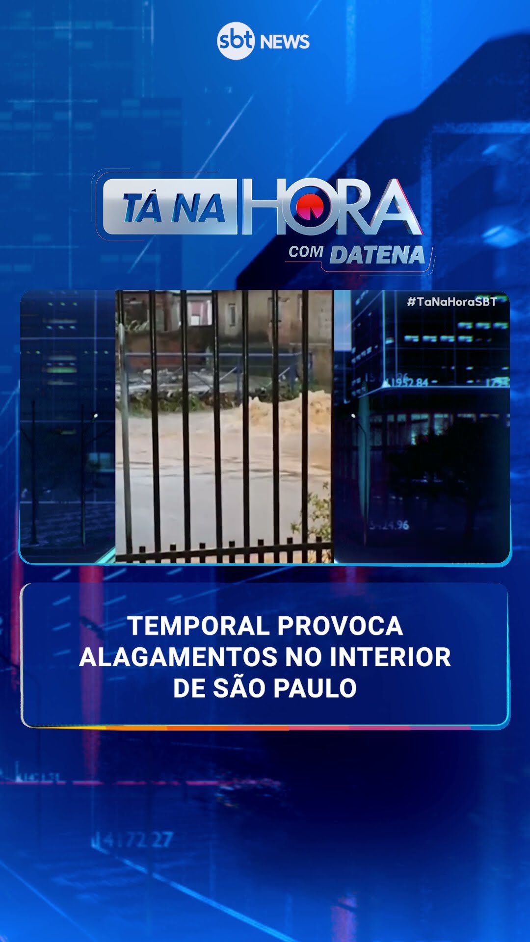 Temporal provoca alagamentos no Interior de São Paulo