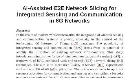 AI Assisted E2E Network Slicing for Integrated Sensing and Communication in 6G Networks