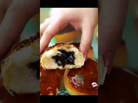 Easy Caramel Crunch Stuffed Chocolate Buns Recipe